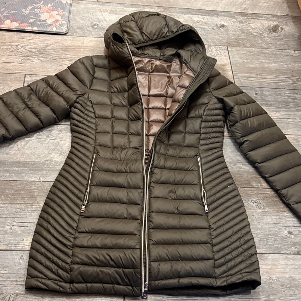 Calvin Klein Dark Green Puffer Jacket